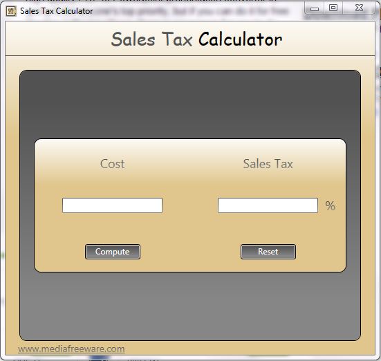 Sales Tax calculator